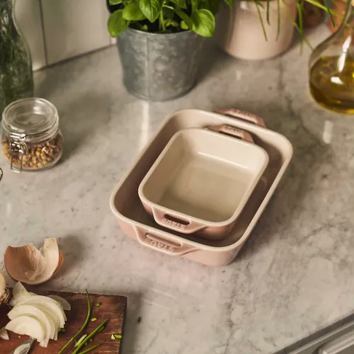 Staub Pastel Macaron Stoneware 2-Piece Rectangular Baker Set