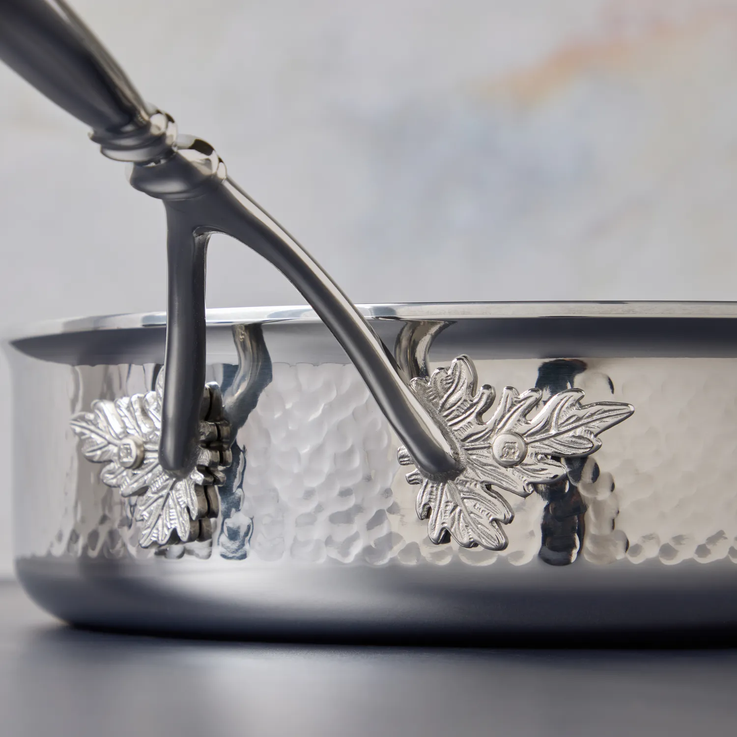 Ruffoni Opus Prima Hammered Stainless Steel Sauté Pan, 3.5 qt.