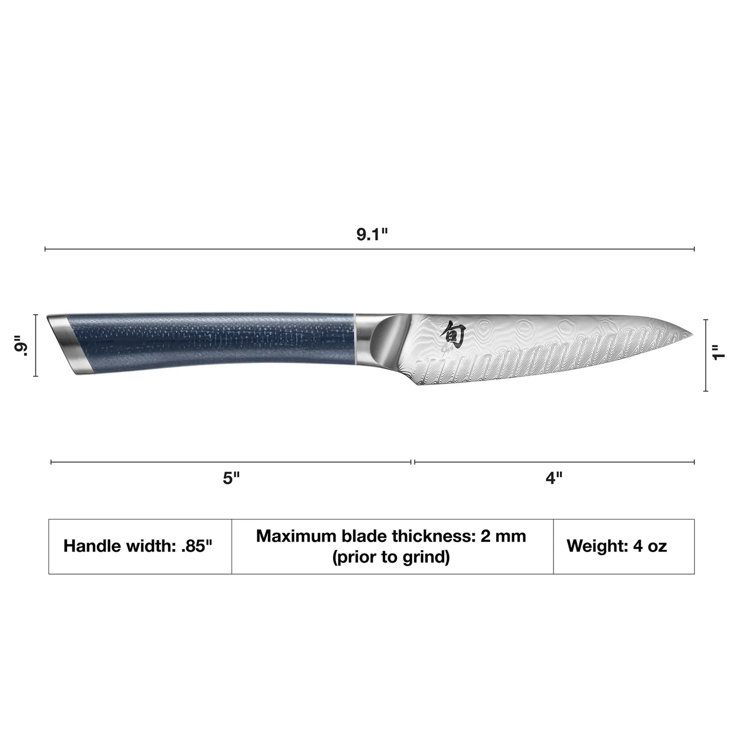 Shun Shiranami 4" Paring Knife
