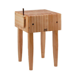 John Boos Maple End Grain Butcher Block Table, 10" Thick