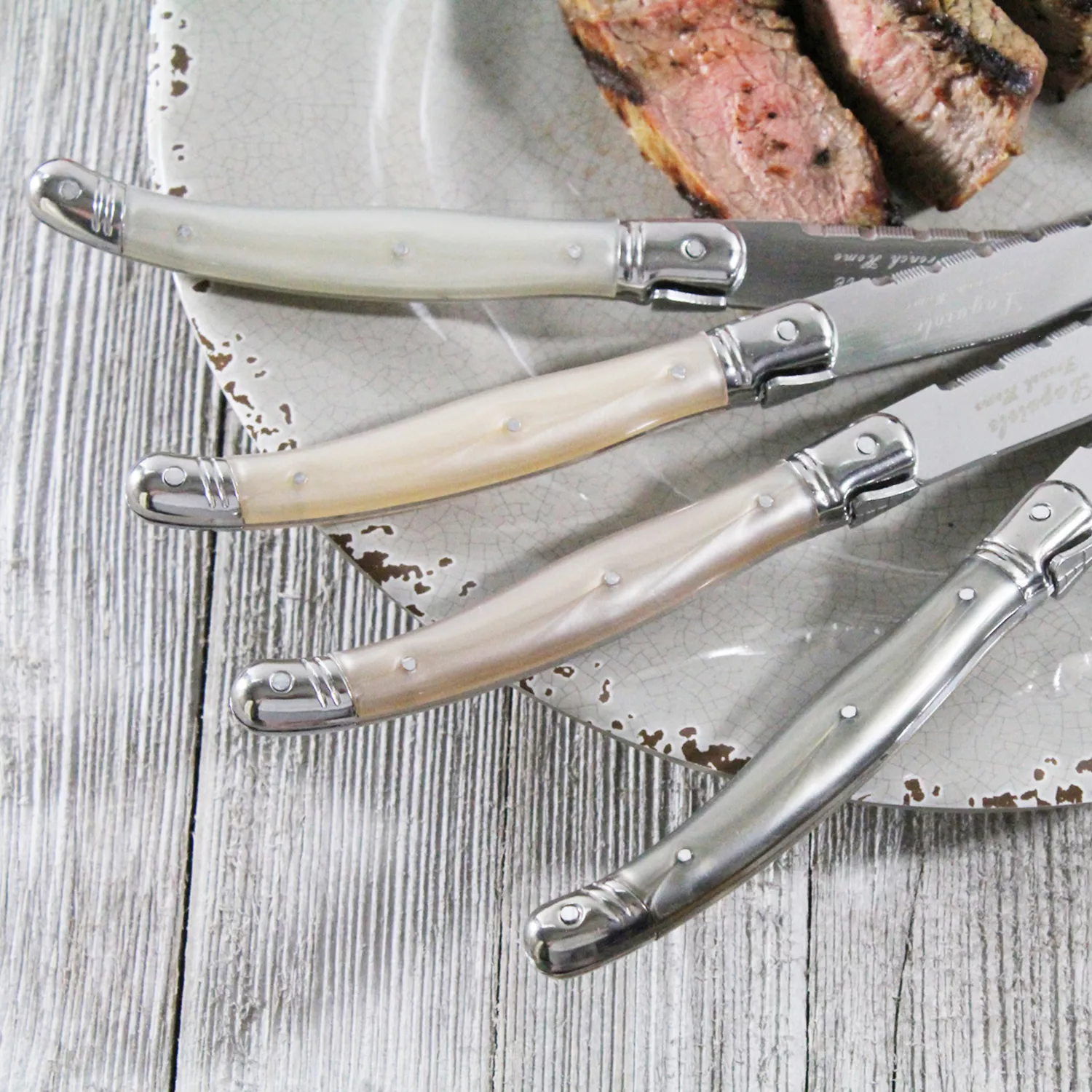 French Home Laguiole Steak Knives, Set of 4