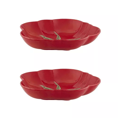 Bordallo Pinheiro Tomato Pasta Plate, Set of 2