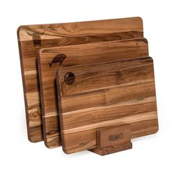 Teakhaus Set of 3 Cutting Boards with Stand