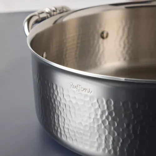 Ruffoni Opus Prima Hammered Stainless Steel Braiser
