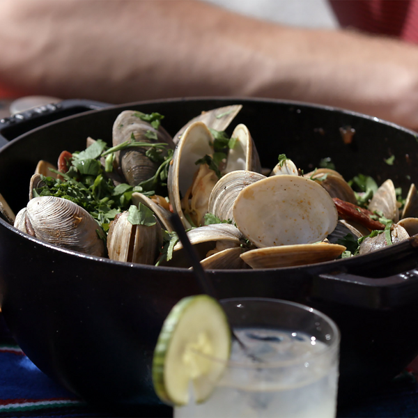 Steamed Clams with Fennel and Chorizo