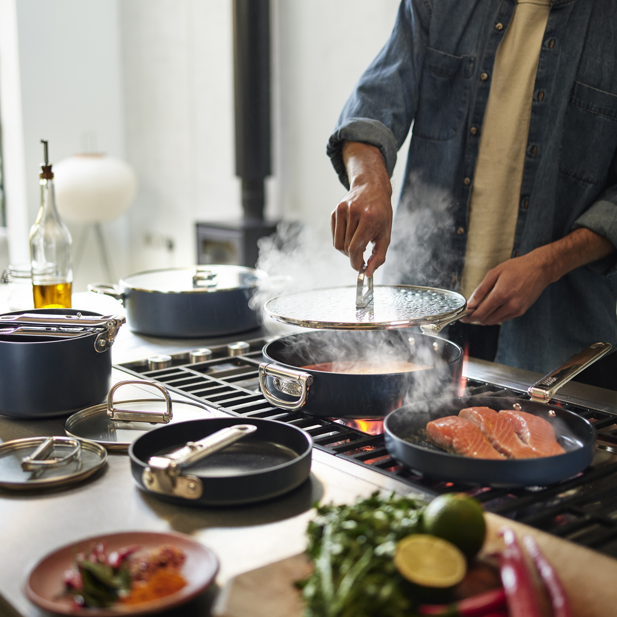 Joseph Joseph Space Ceramic Nonstick 10-Piece Cookware Set