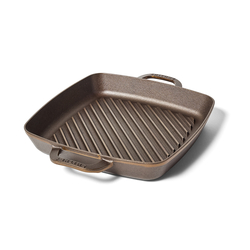 Smithey Polished Cast Iron Square Grill Pan, 12"