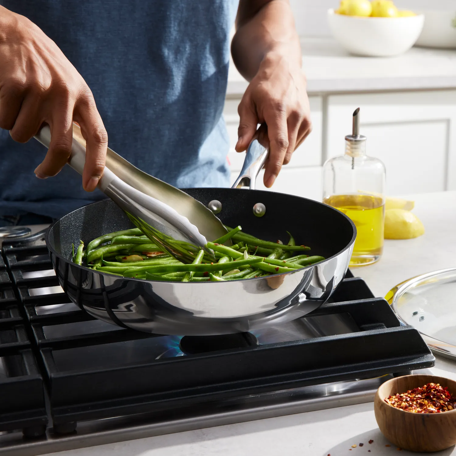 Scanpan CSP+ Sauté Pan with Lid, 3 qt.