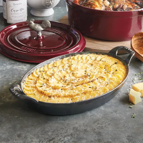 Staub Black Oval Roasting Dish, 2.25 qt.