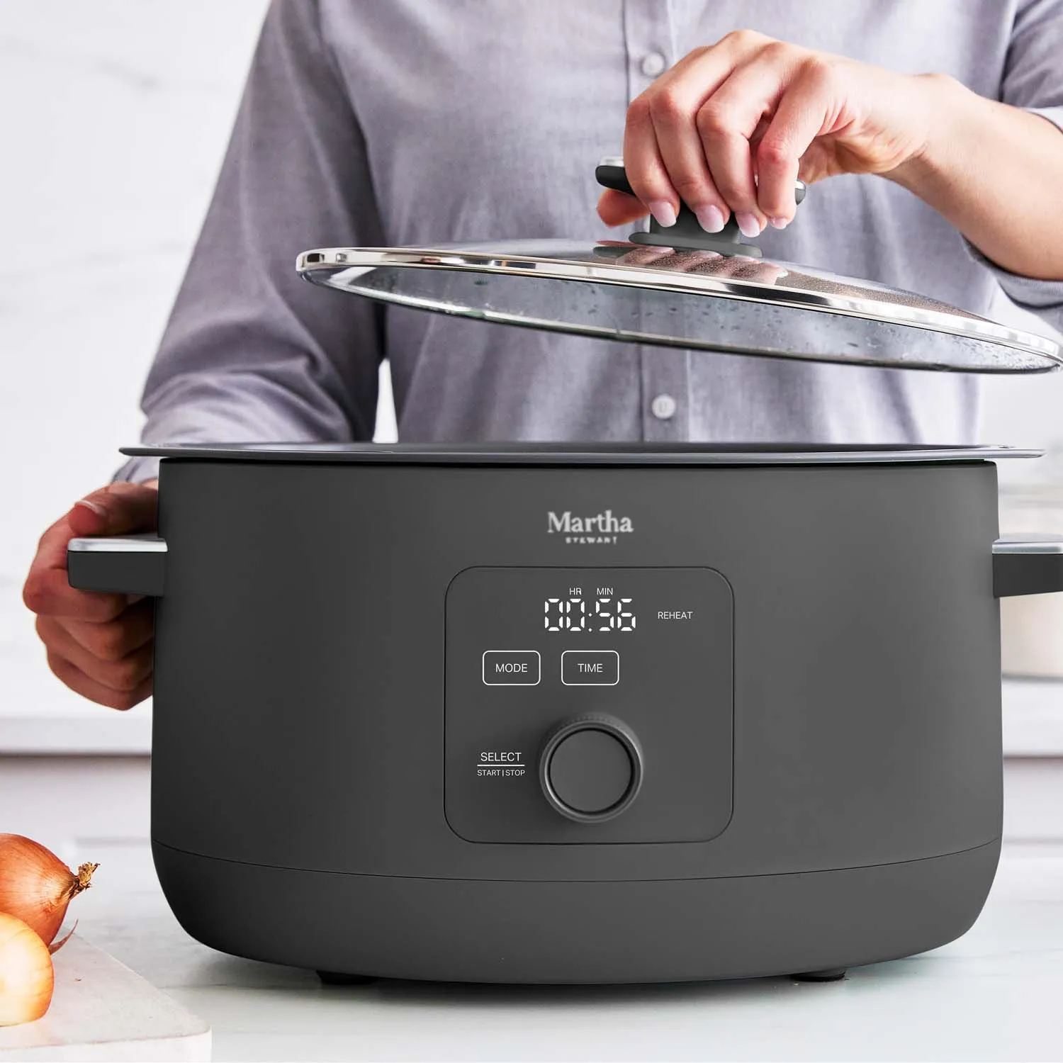 Martha Stewart by GreenPan Slow Cooker, 8qt.