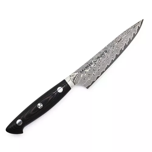 Bob Kramer Stainless Damascus Prep Knife by Zwilling J.A. Henckels, 5.5"