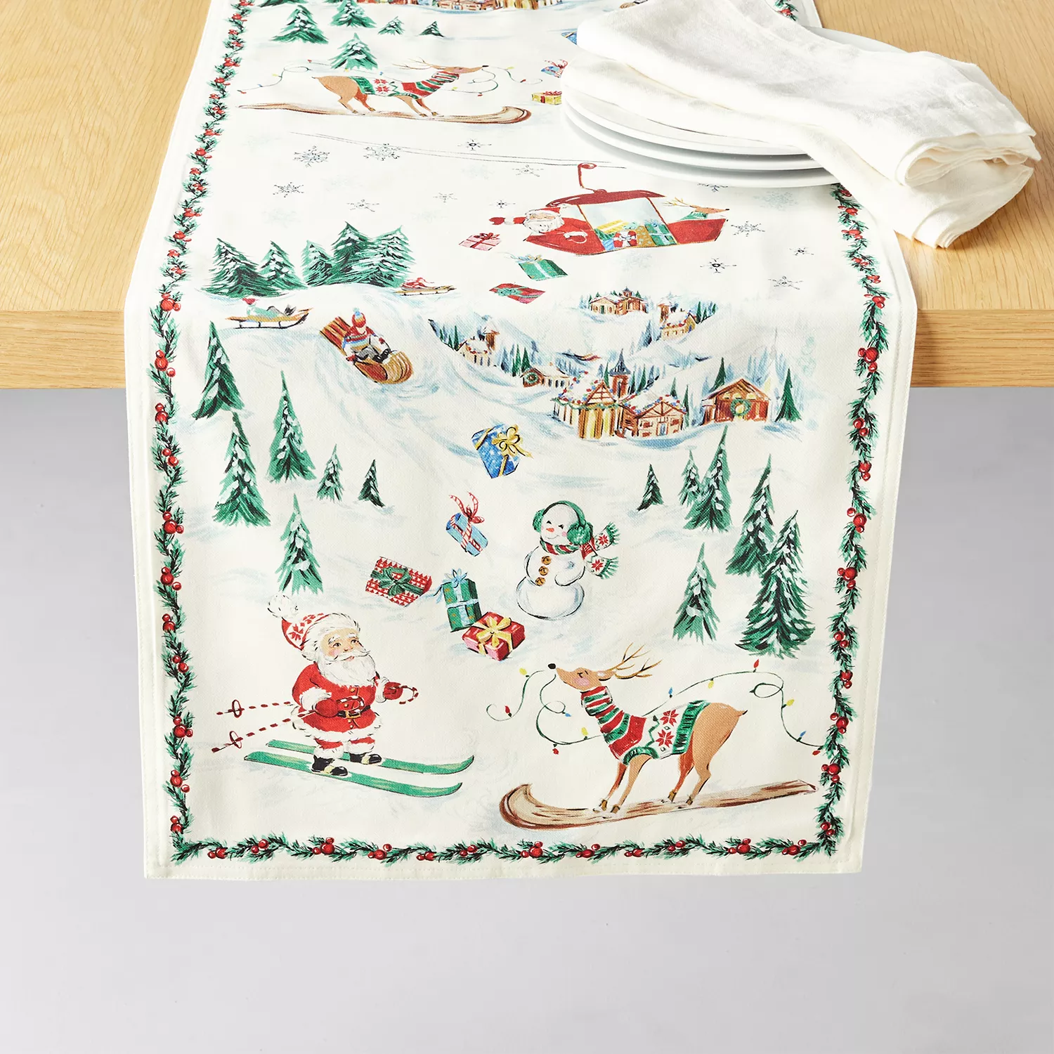 Sur la Table Merry Christmas Jacquard Kitchen Towel