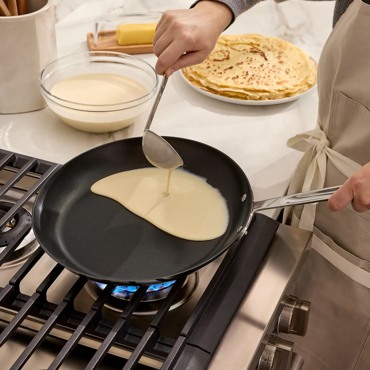 All-Clad D3 Stainless Steel Pro Nonstick Crepe Pan, 11"