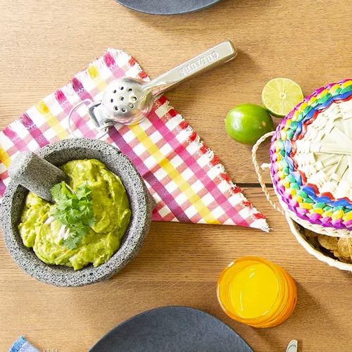 Verve Culture Molcajete and Tortilla Warming Basket