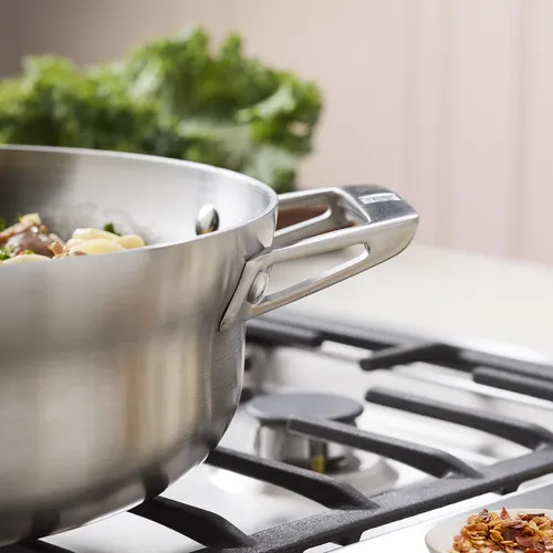 Zwilling Motion Stainless Steel Chef's Pan with Lid, 4 qt.