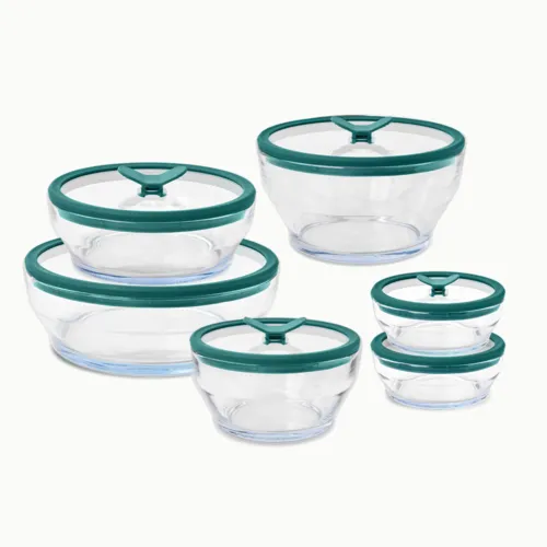 Anyday Microwave 12-Piece Glass Round Dish Set