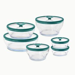 Anyday Microwave 12-Piece Glass Round Dish Set