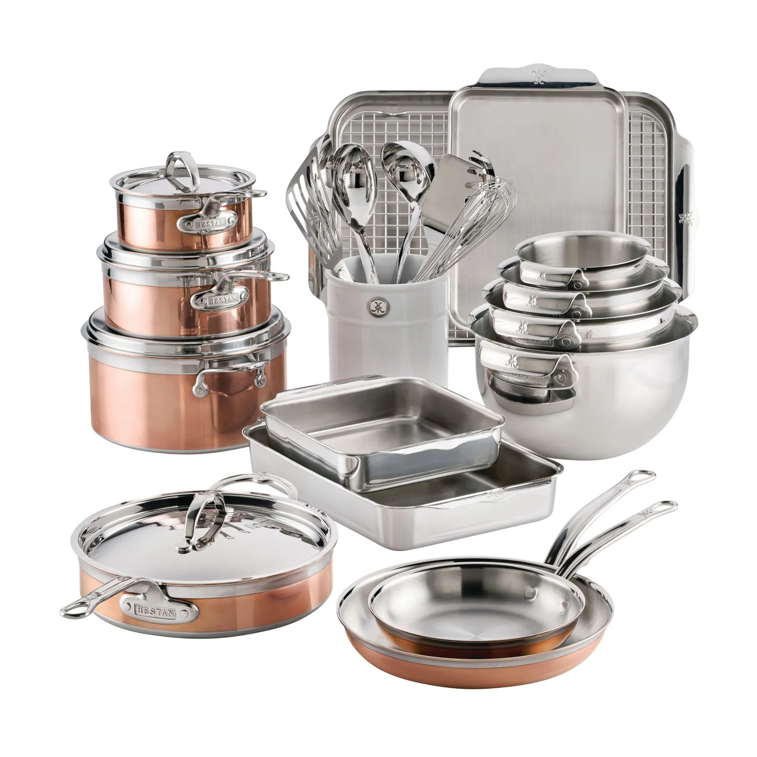 Hestan CopperBond and Provisions Stainless Steel Mixed 27-Piece Cookware Set