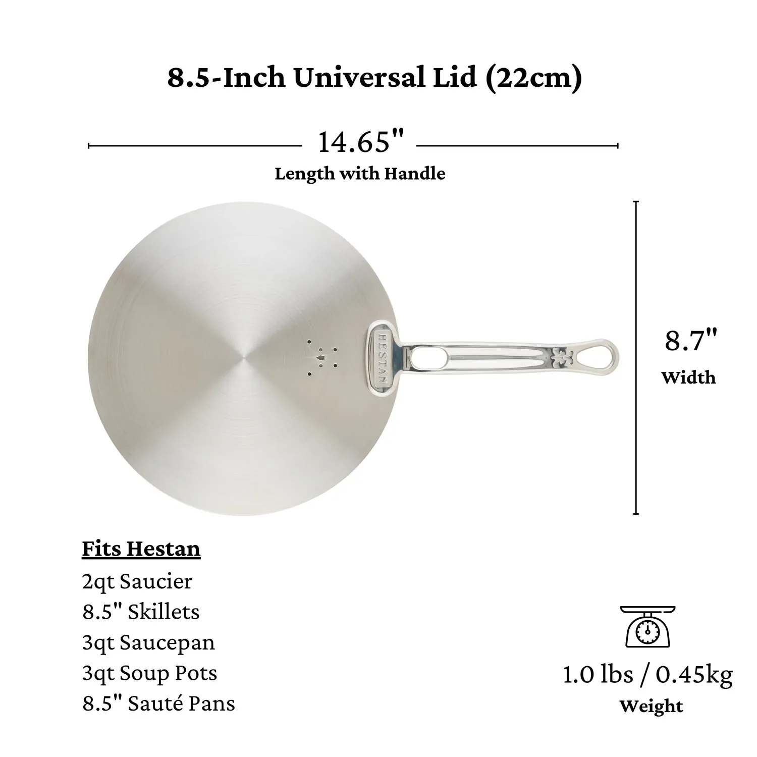 Hestan Provisions Stainless Steel Universal Lid