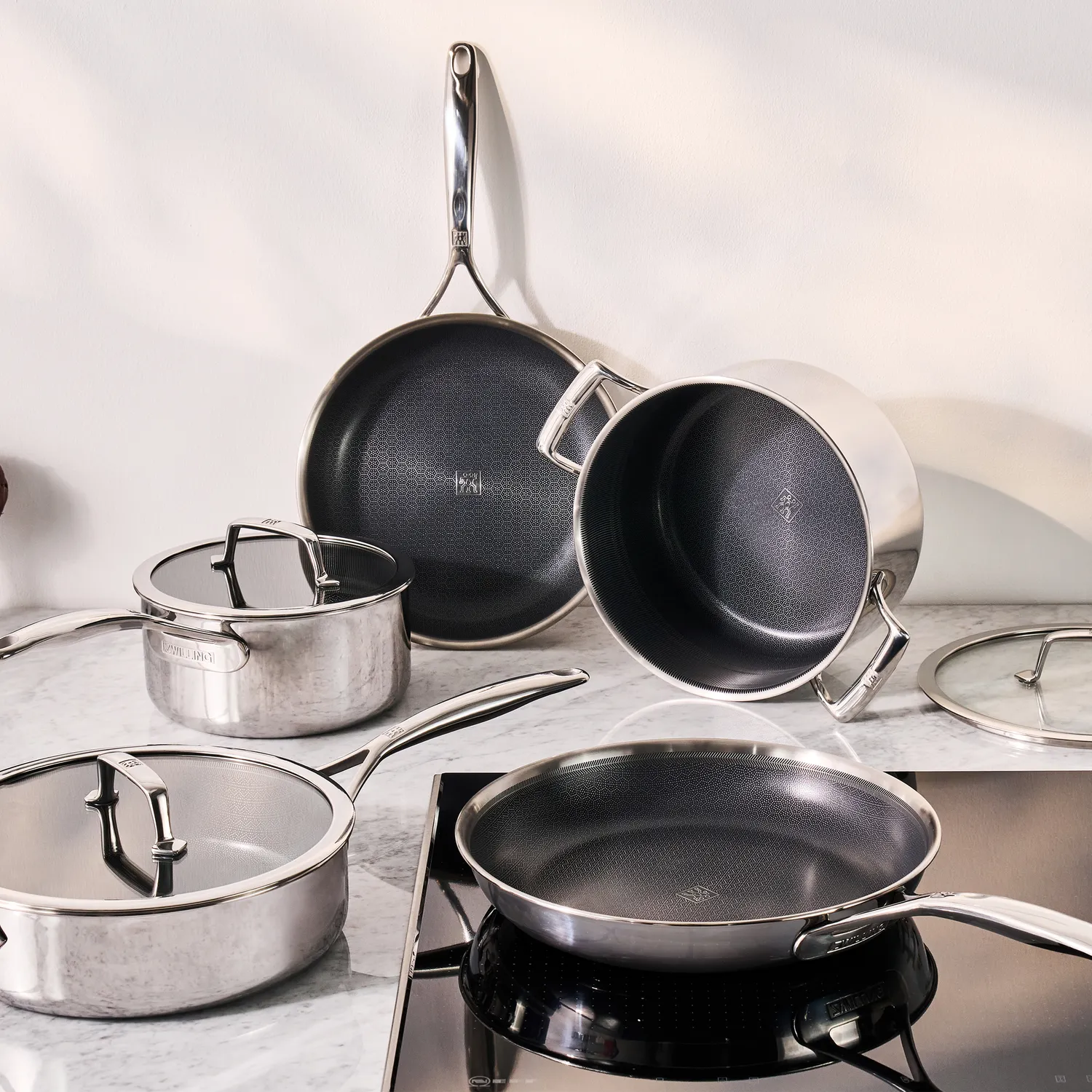 Zwilling Peak Stainless Steel Dual Performance Ceramic Nonstick 10-Piece Cookware Set