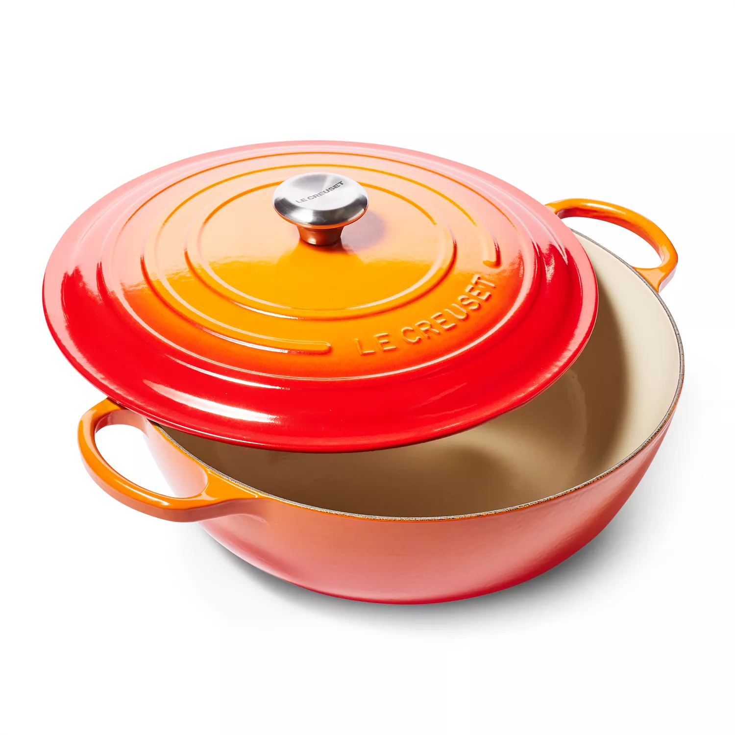 Le Creuset 5.25 Qt Cast Iron Roasting Pan - Flame Orange