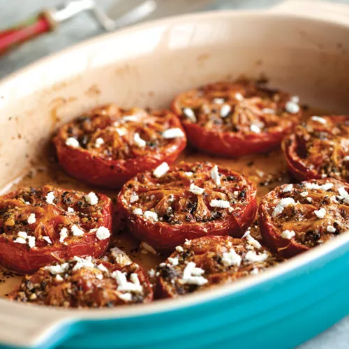 Slow-Roasted Tomatoes with Oregano and Feta