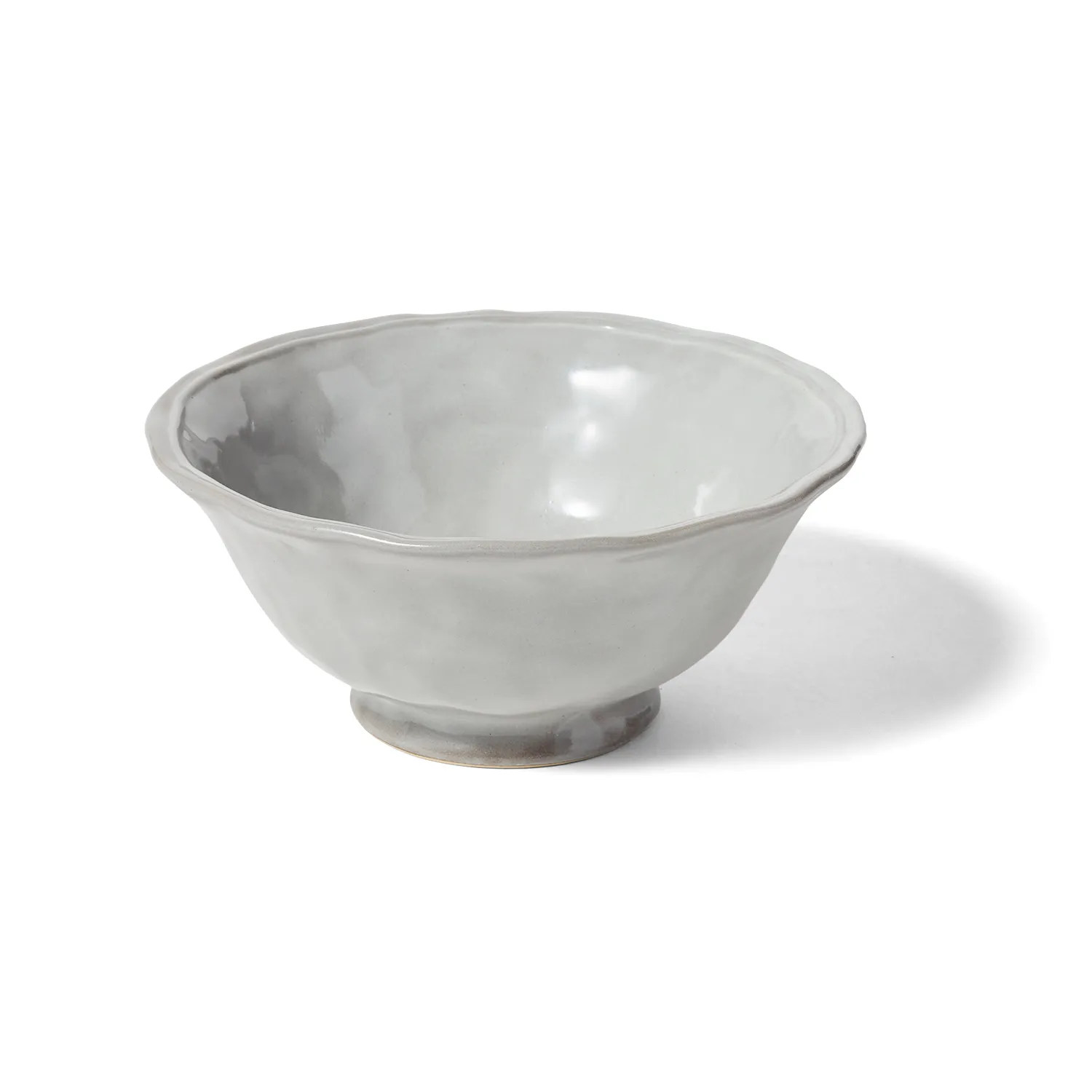Sur La Table Grey Scalloped Reactive Glaze Bowl