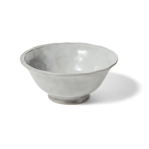 Sur La Table Grey Scalloped Reactive Glaze Bowl