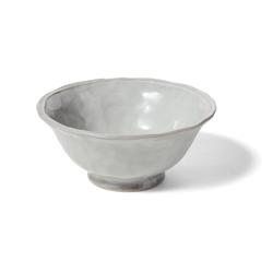 Sur La Table Grey Scalloped Reactive Glaze Bowl