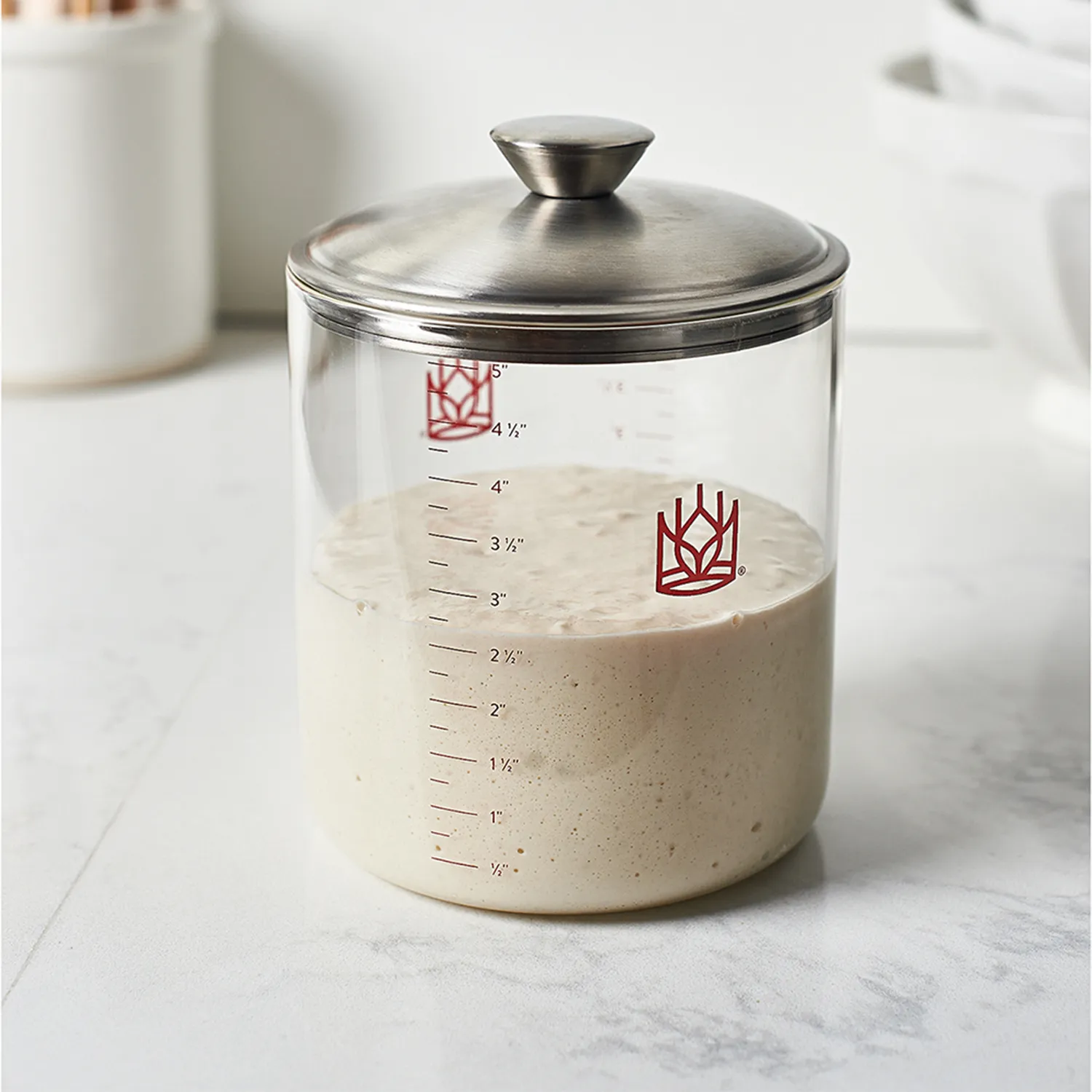 King Arthur Baking Co. Glass Sourdough Crock