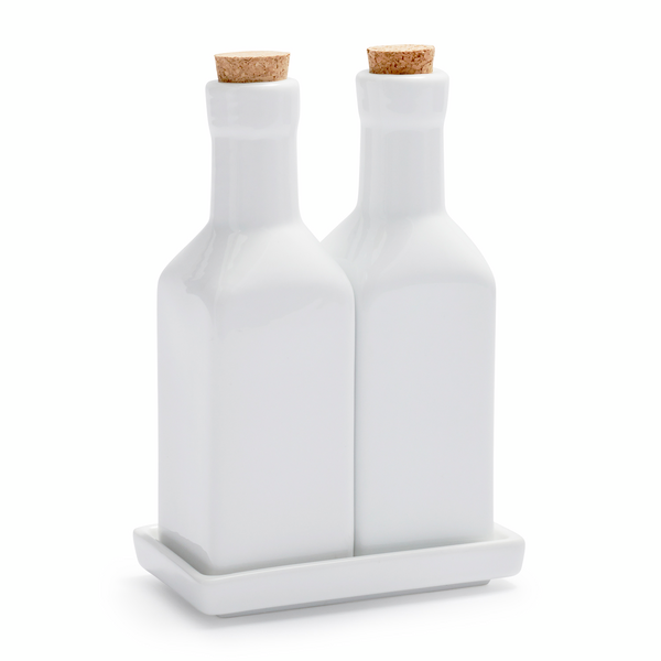 Porcelain Oil &#38; Vinegar Bottles Set