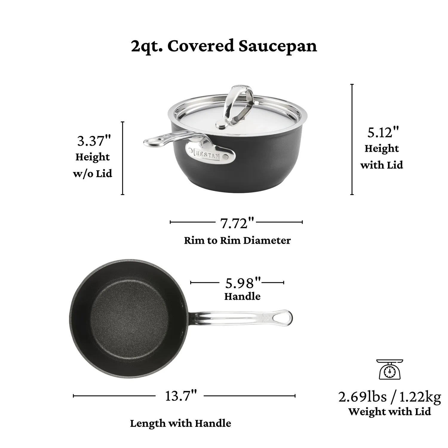 Hestan TITUM® Fusion Nonstick Saucepan with Lid