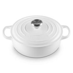Le Creuset Signature Round Sauteuse with Lid, 3.5 qt. Have suffered with the chipping and discloration of $50 enameled cast iron dutch ovens