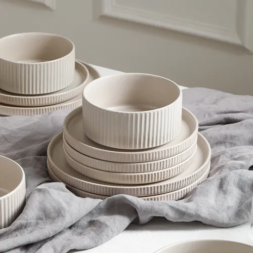 Stone Lain Haven Stoneware 12-Piece Dinnerware Set
