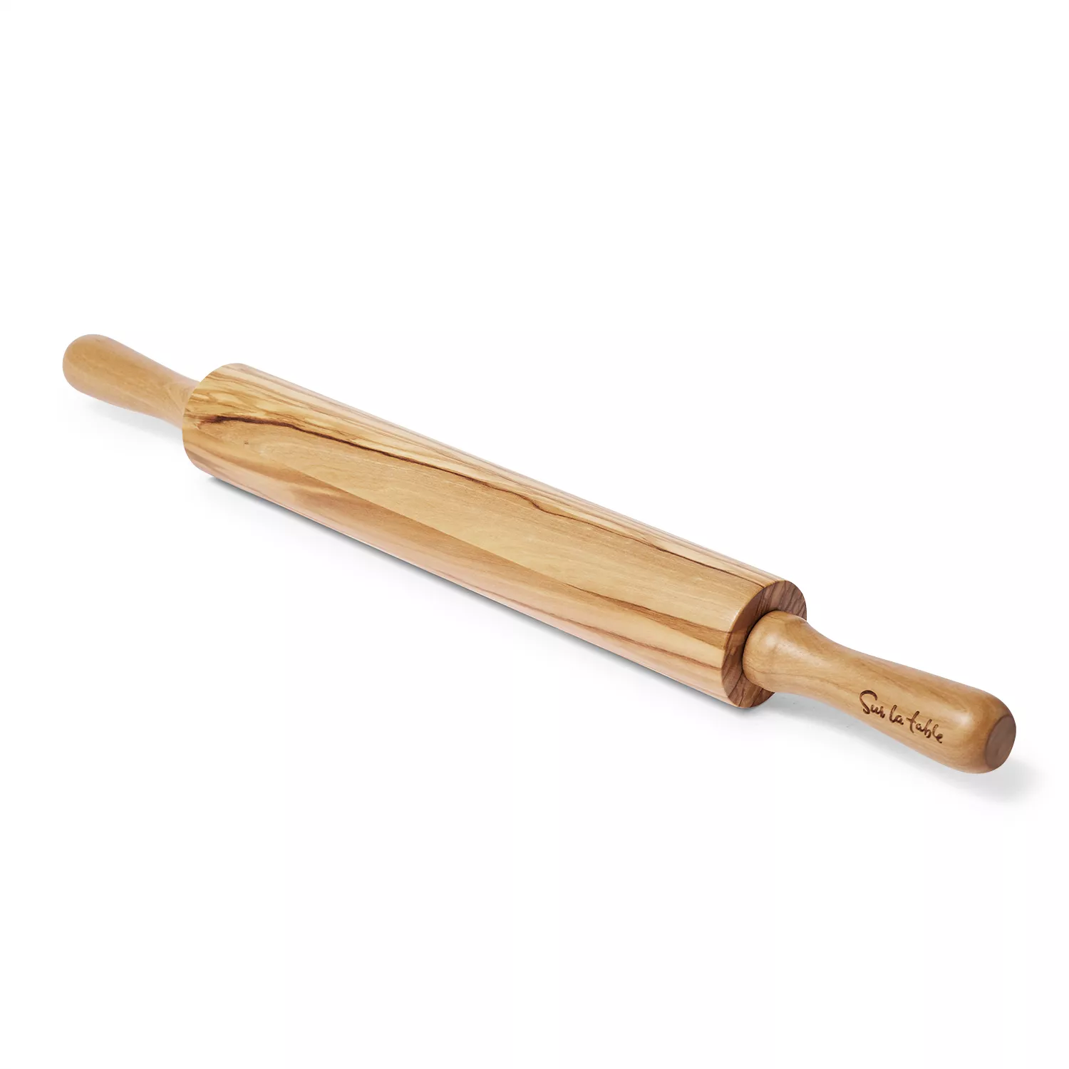 Sur La Table Olivewood Rolling Pin with Handles, 20 | Sur La Table