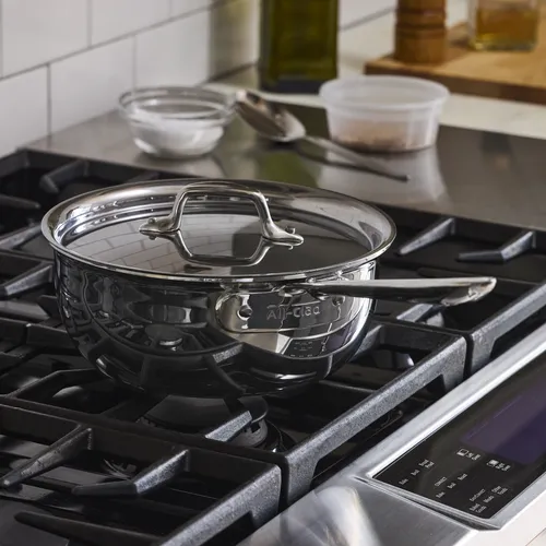 All-Clad D3 Stainless Steel Chef's Selection Saucier, 3 qt.