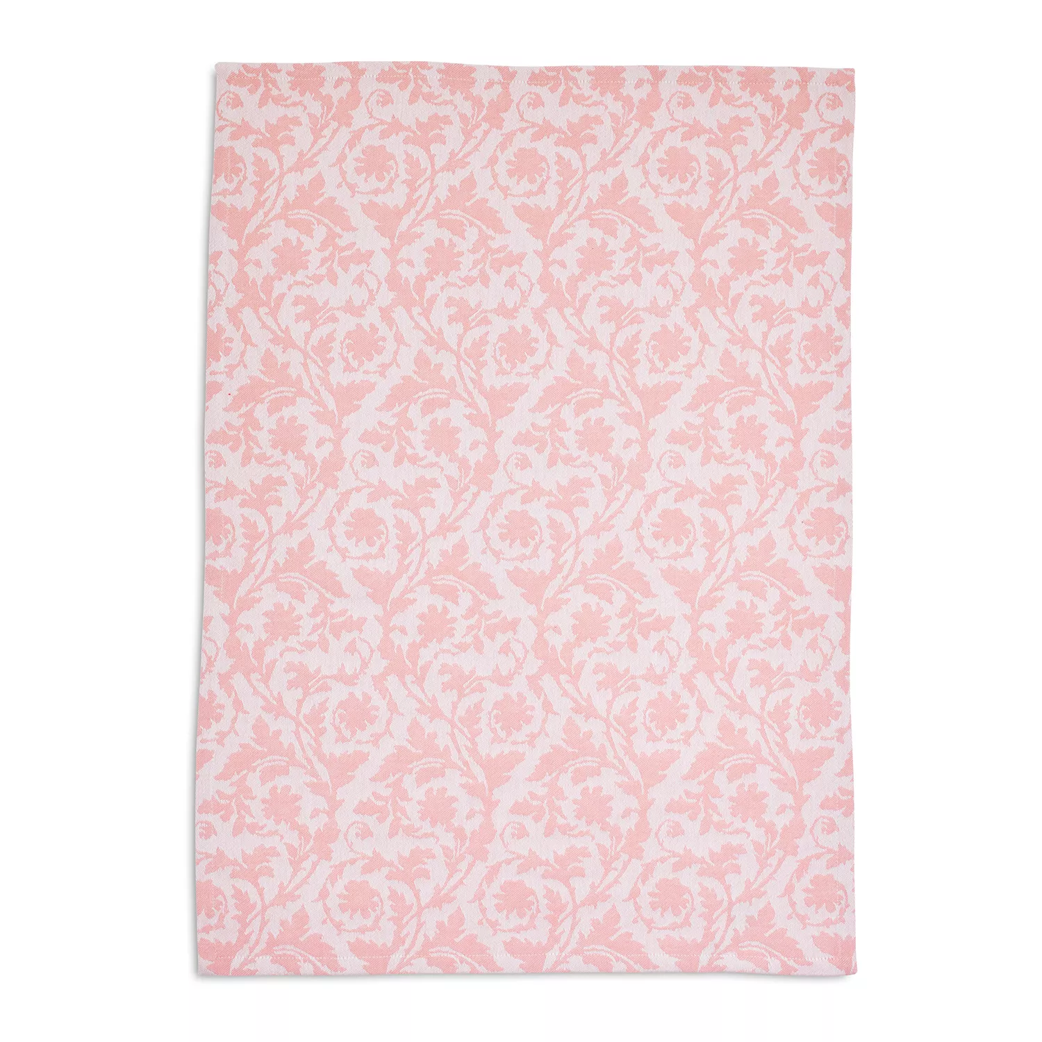 Sur La Table Pink Jacquard Floral Kitchen Towel, 28&#34; x 20&#34;