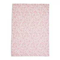 Sur La Table Pink Jacquard Floral Kitchen Towel, 28&#34; x 20&#34;