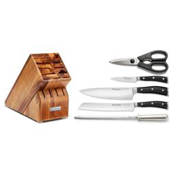 Wüsthof Classic Ikon 6-Piece Starter Knife Block Set, Acacia Great value for German steel