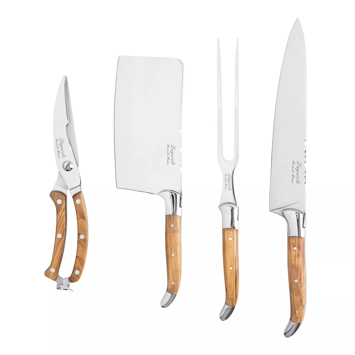 French Home Connoisseur Laguiole 4-Piece Professional Chef Knife Set