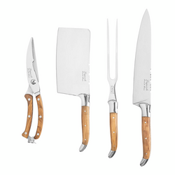 French Home Connoisseur Laguiole 4-Piece Professional Chef Knife Set
