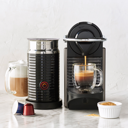 Nespresso Pixie by Breville Espresso Machine with Aeroccino Milk Frother