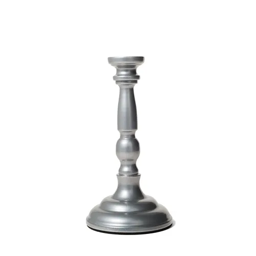 Sur la table Brushed Silver Taper Holder