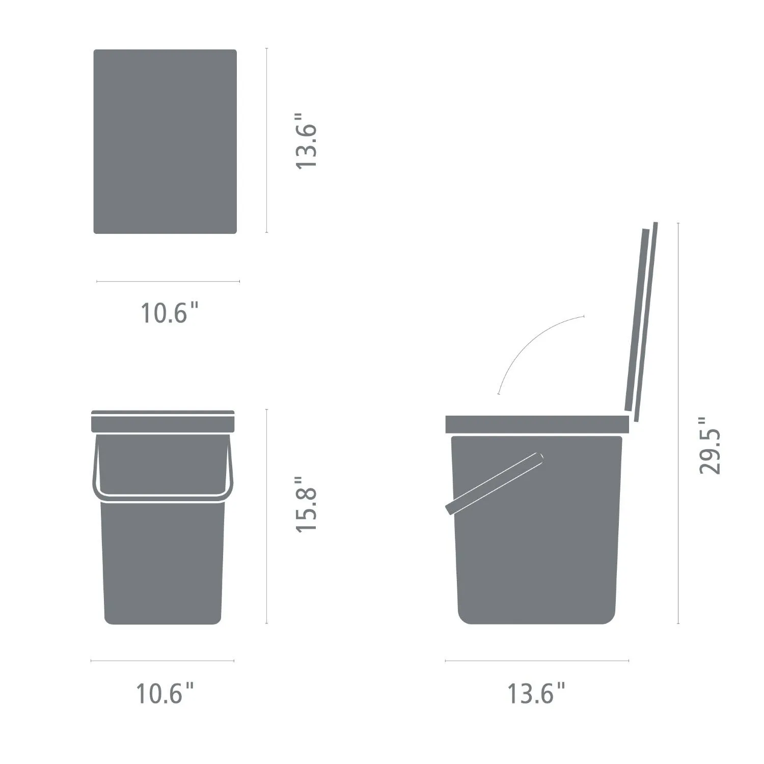 Brabantia Sort & Go Trash Bin, 25 L