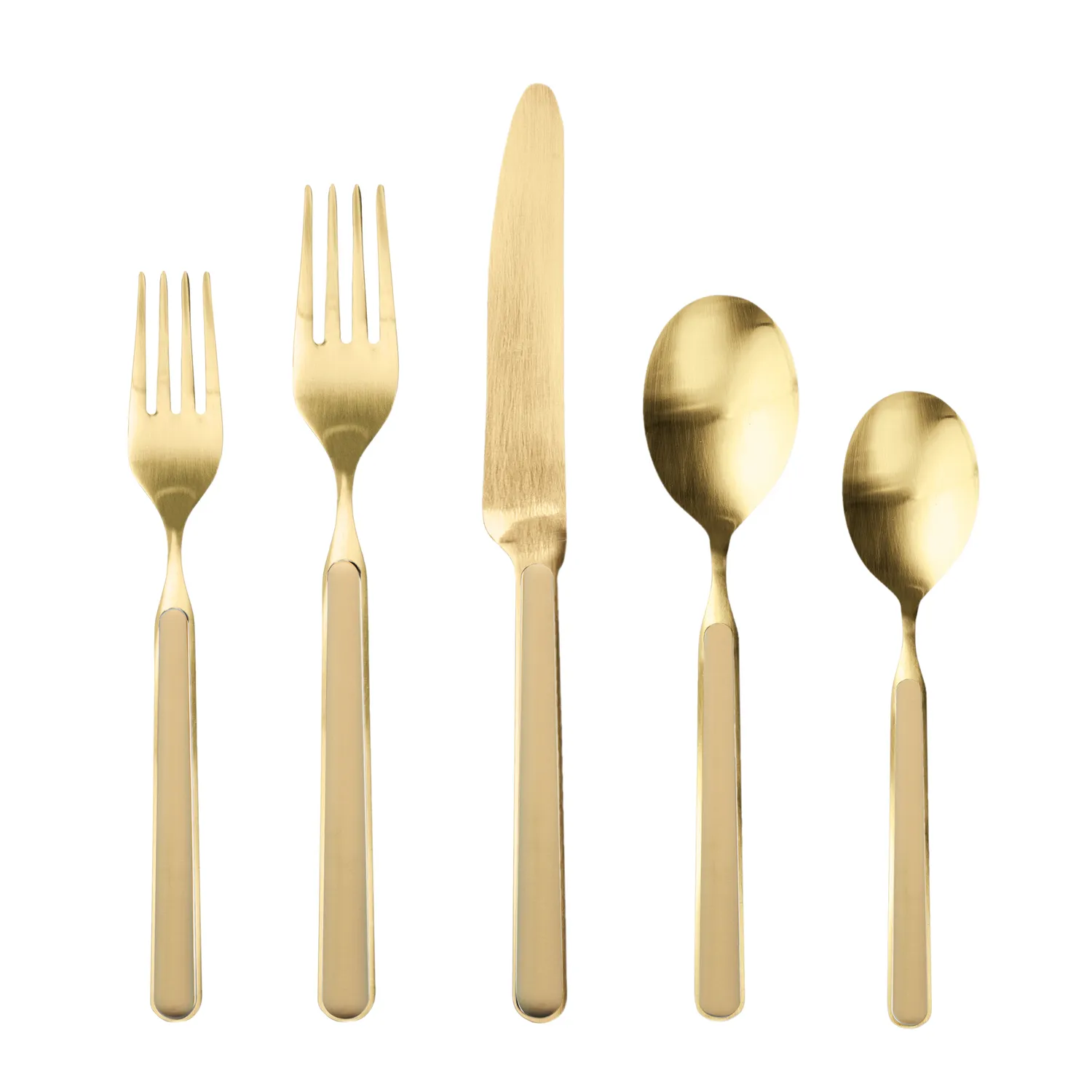 Mepra Fantasia 5-Piece Ice Gold Flatware Set