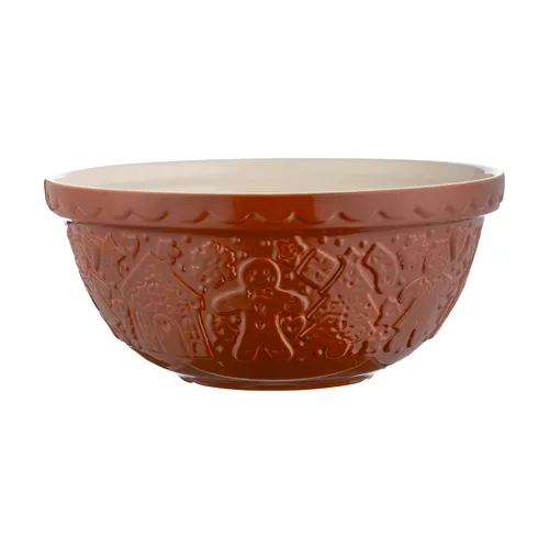 Mason Cash Gingerbread Lane Ginger Mixing Bowl, 4.25 qt