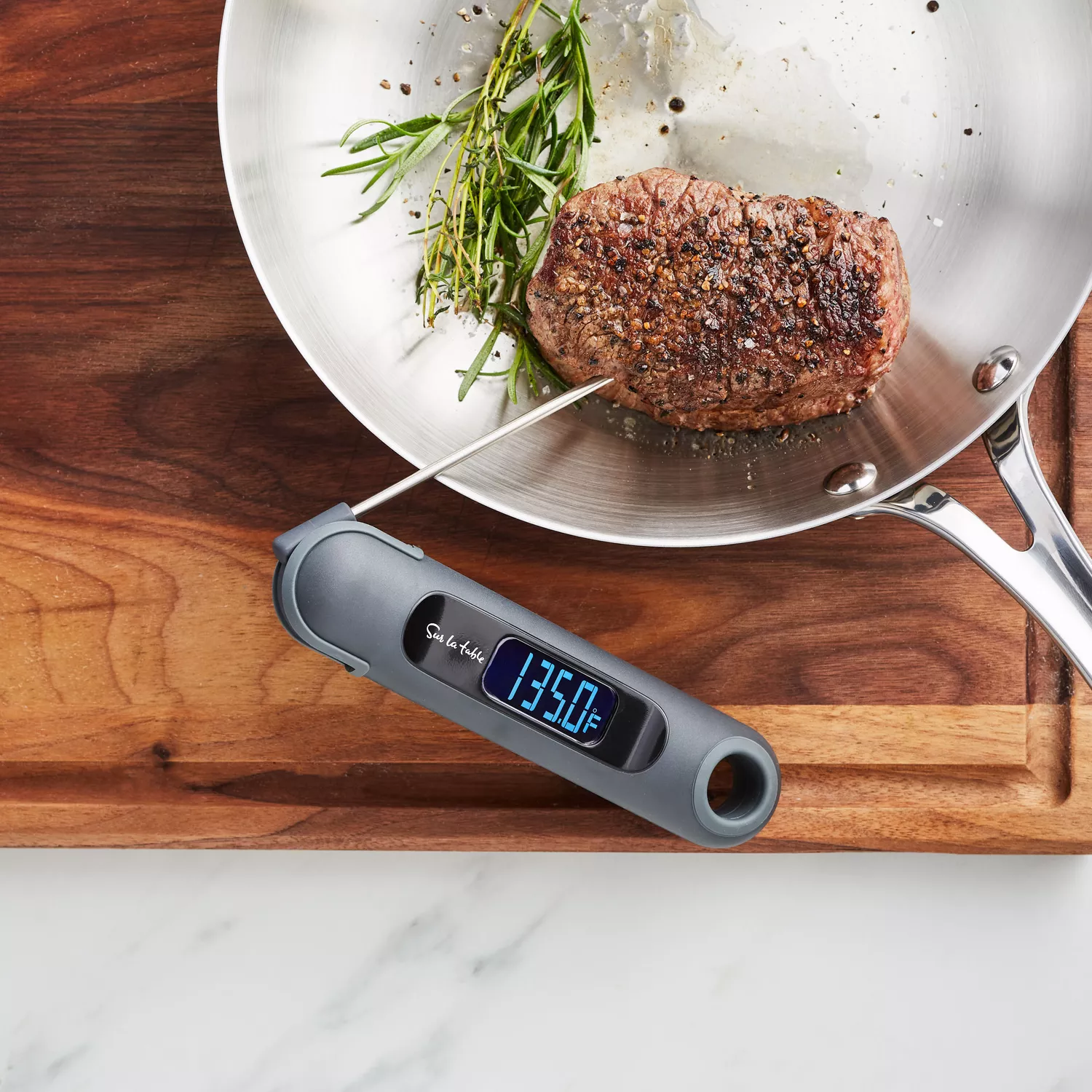 Dash Precision Quick-Read Meat Thermometer - Waterproof Kitchen and Outdoor Food Cooking Thermometer with Digital LCD Display - BBQ, Chicken