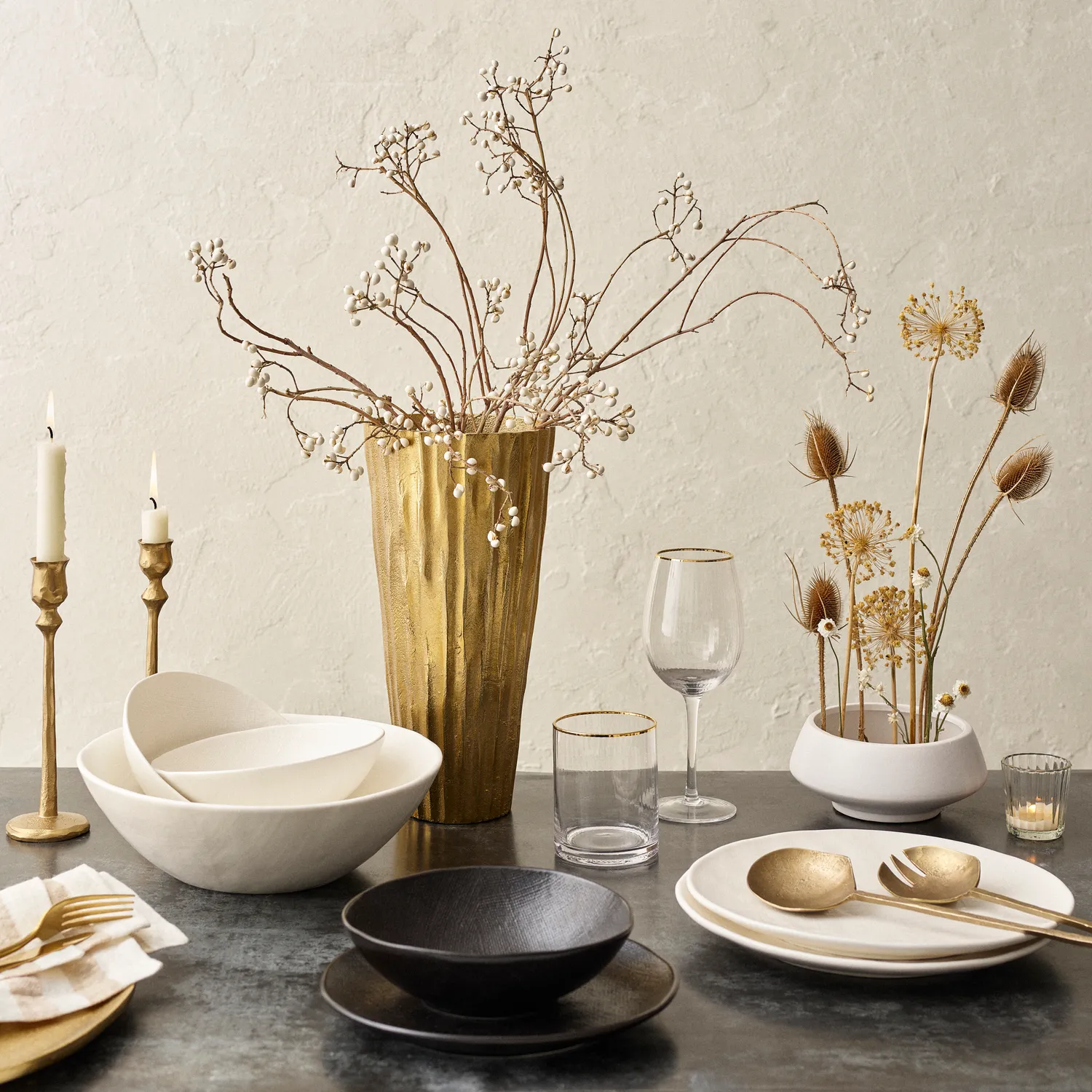 Sur La Table Optic Gold Rim Wine Glass 