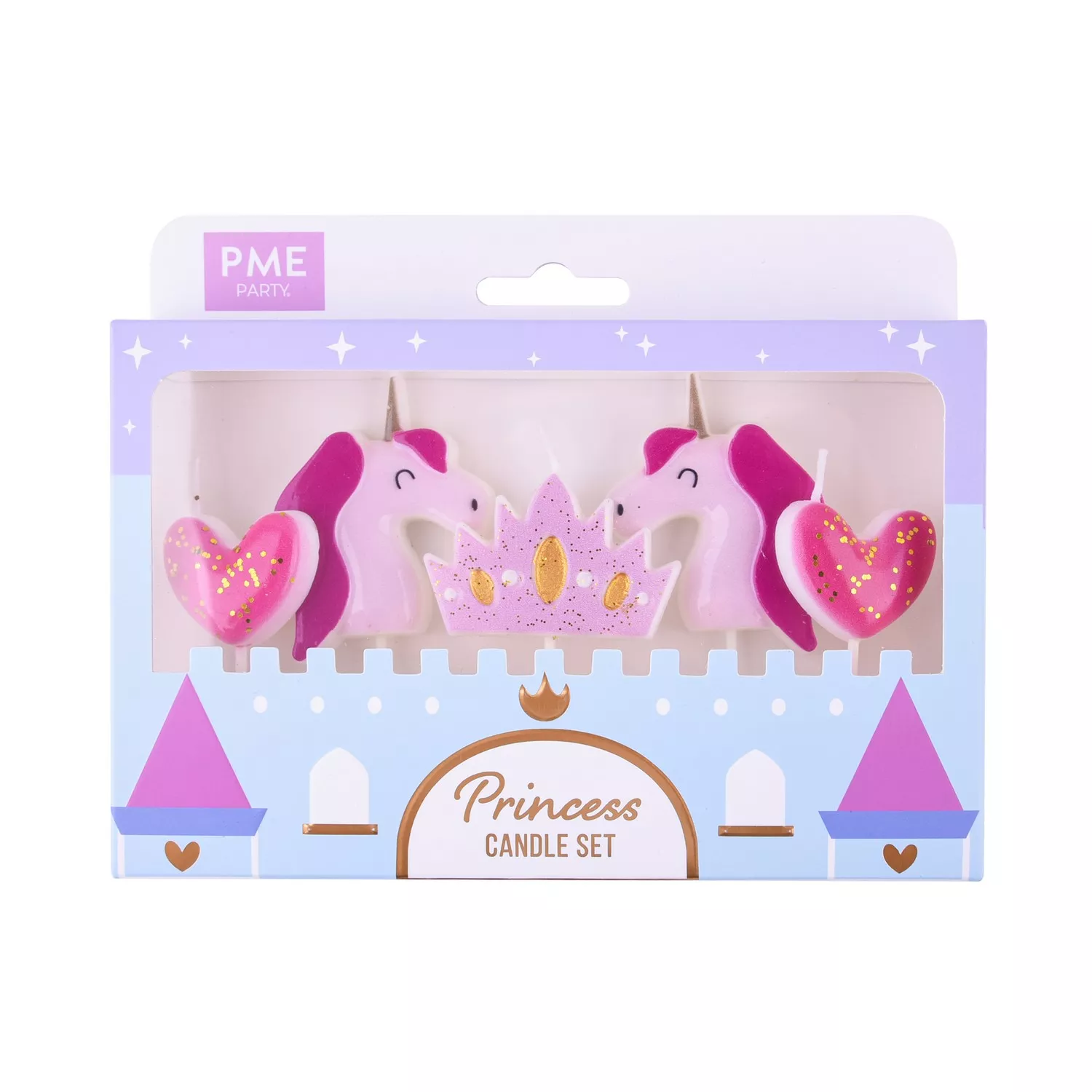 PME Unicorn Candles, Set of 5