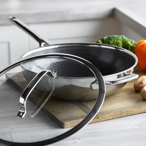 GreenPan Spectra Thermobond Hybrid Ceramic Nonstick Wok with Lid, 12"